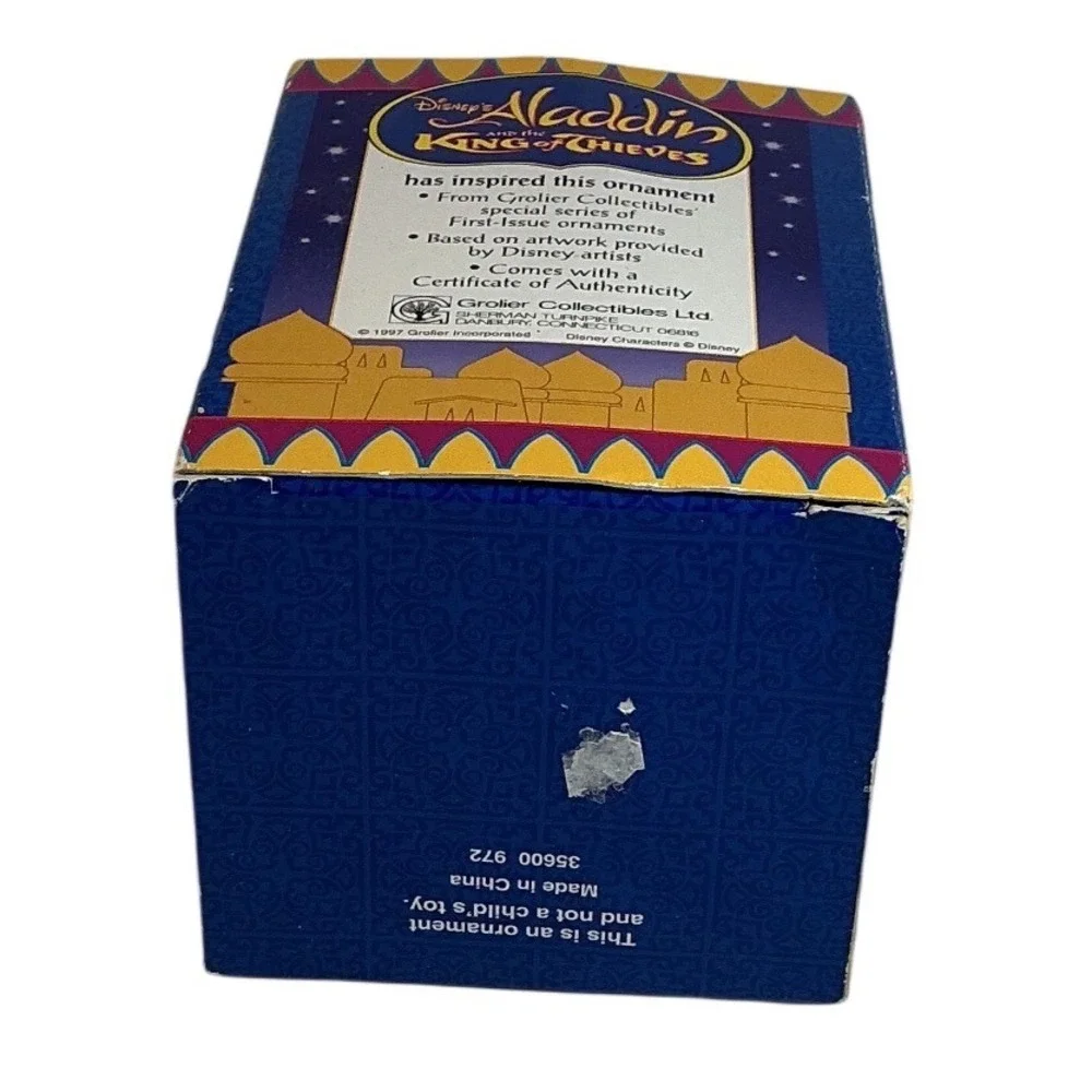 Disney Jasmine Grolier Ornament Aladdin King of Thieves First‎ Issue Wedding Box